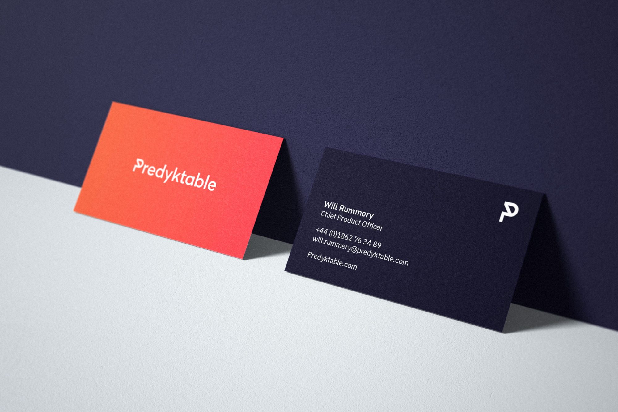 Business card design for AI machine learning specialist